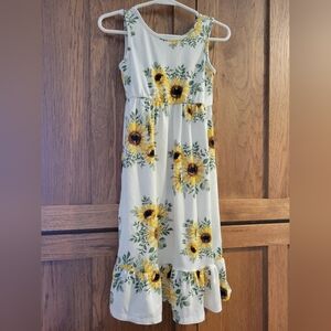Girls Sunflower Tank Top Dress 4/5